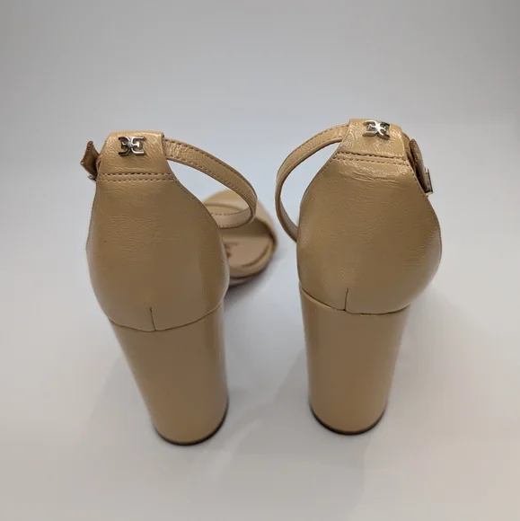 Sam Edelman Yaro Block Heel Sandals Nude Tan Size 10 - Picture 5 of 6